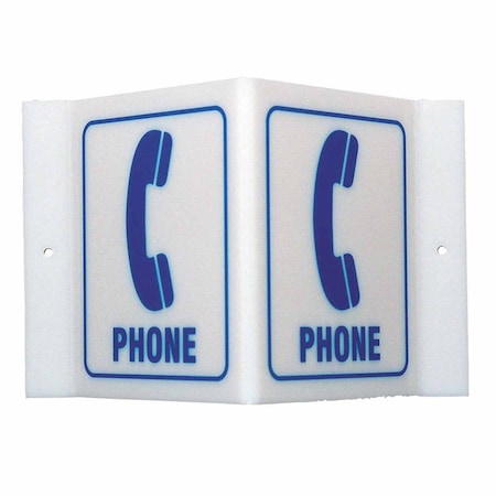 Brady Phone, 6 in x 9 in, Rectangle, Acrylic, V1PH02A V1PH02A